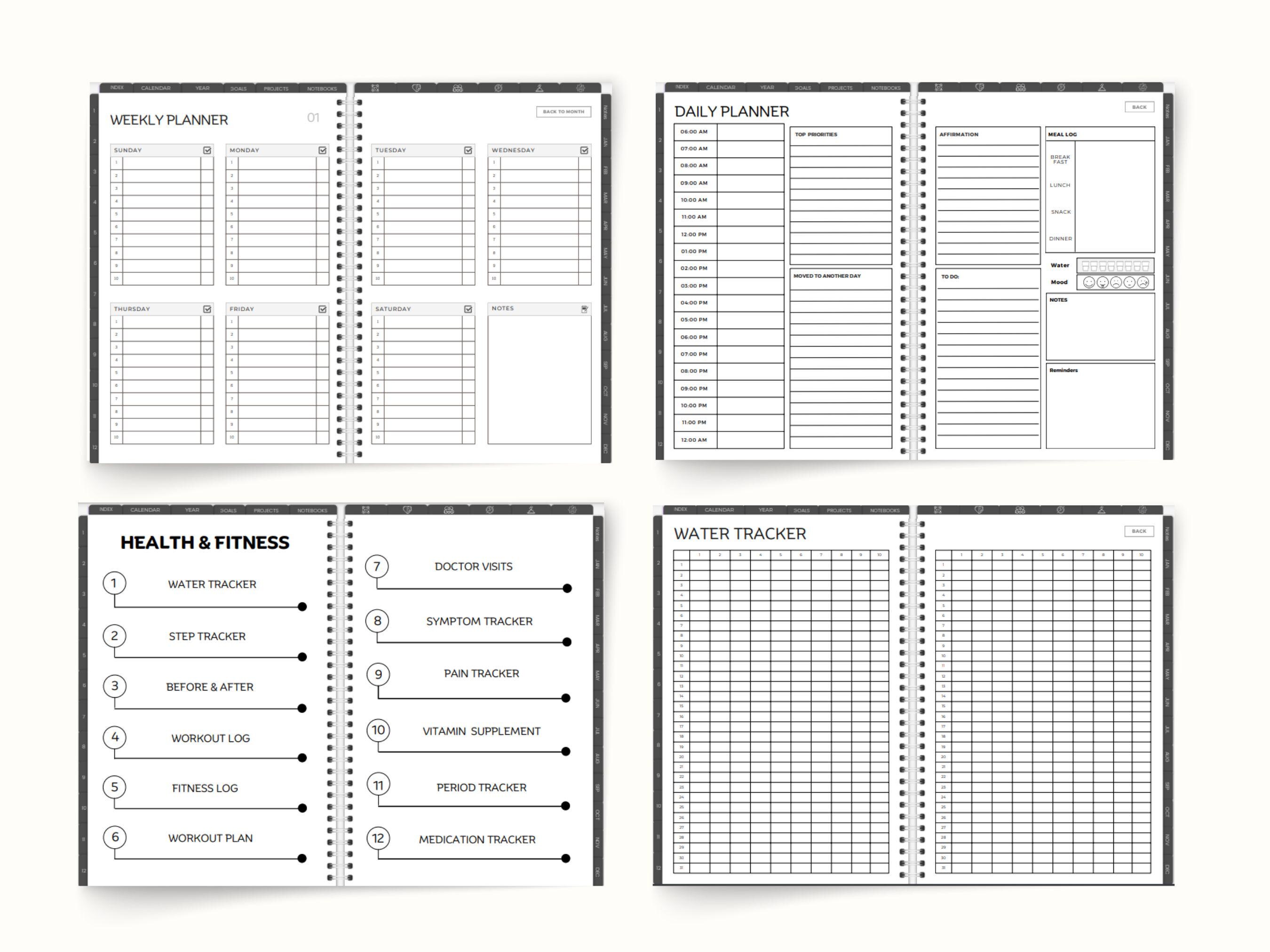 Mega Adhd Planner Bundle for Adults Printable, Ultimate Life Planner ...