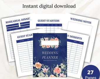 Ultimate Wedding Planner Printable Digital Kit  Wedding Binder Template Checklist Book and Wedding Planner PDF Perfect Wedding Organization