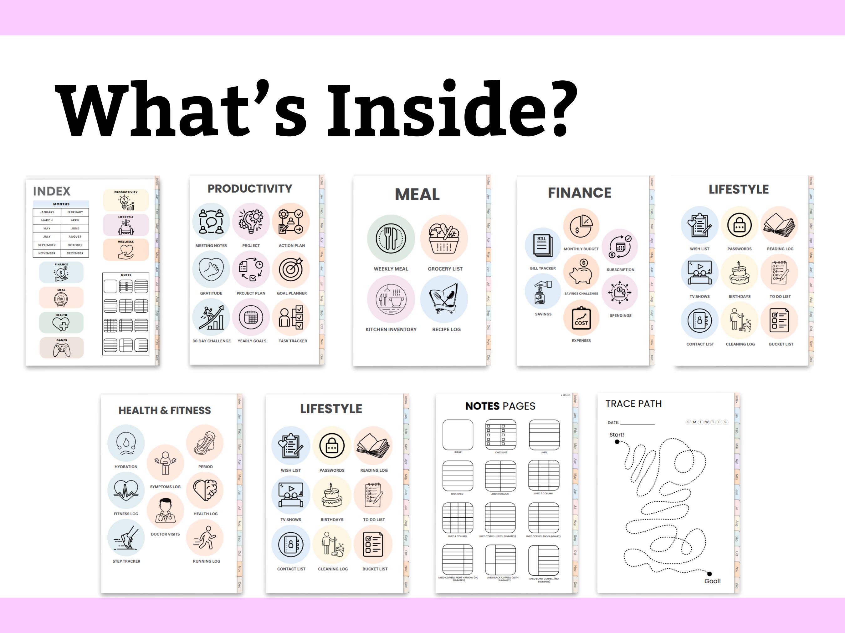 Mega ADHD Planner Bundle for Adults Printable A4 Ultimate Life Planner ...
