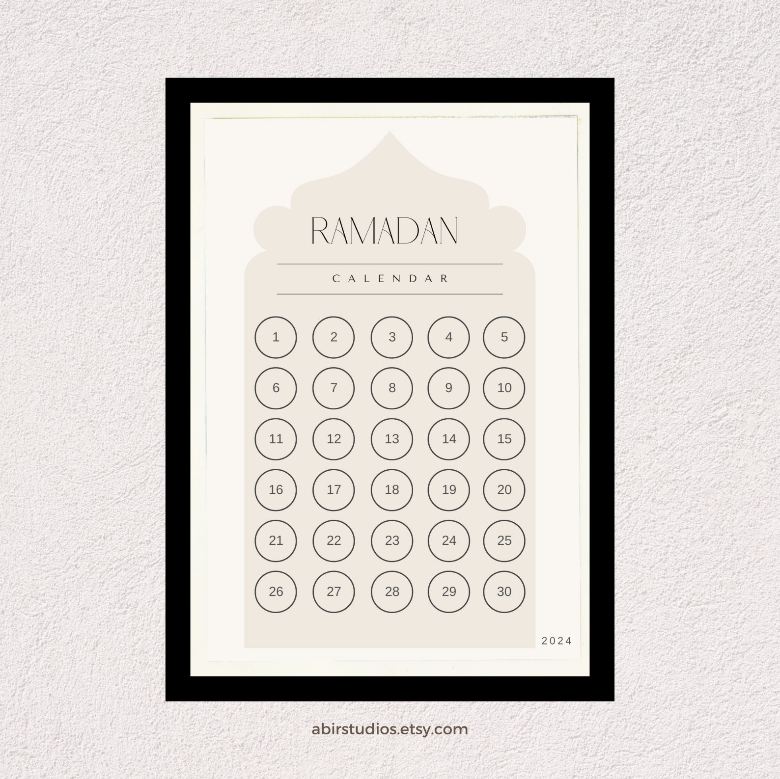 Ramadan Calendar Digital Download Wall Art, Ramadan Planner, Ramadan