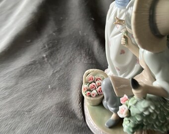 Lladro Jardinerito Amable 'for You' Boy Offering Flower to Girl