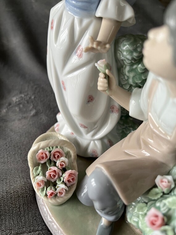 Lladro Jardinerito Amable 'for You' Boy Offering Flower to Girl