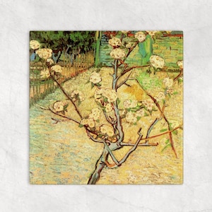 Ceramic Tile Mural Perenboompje in bloei / Vincent van Gogh / wall art panel