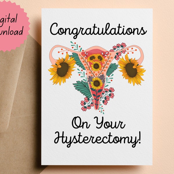 Congrats on Your Hysterectomy | Funny Cards for Women | Print at Home