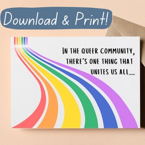 Drive-by F-Slur | Funny Card for Pride | Print at Home