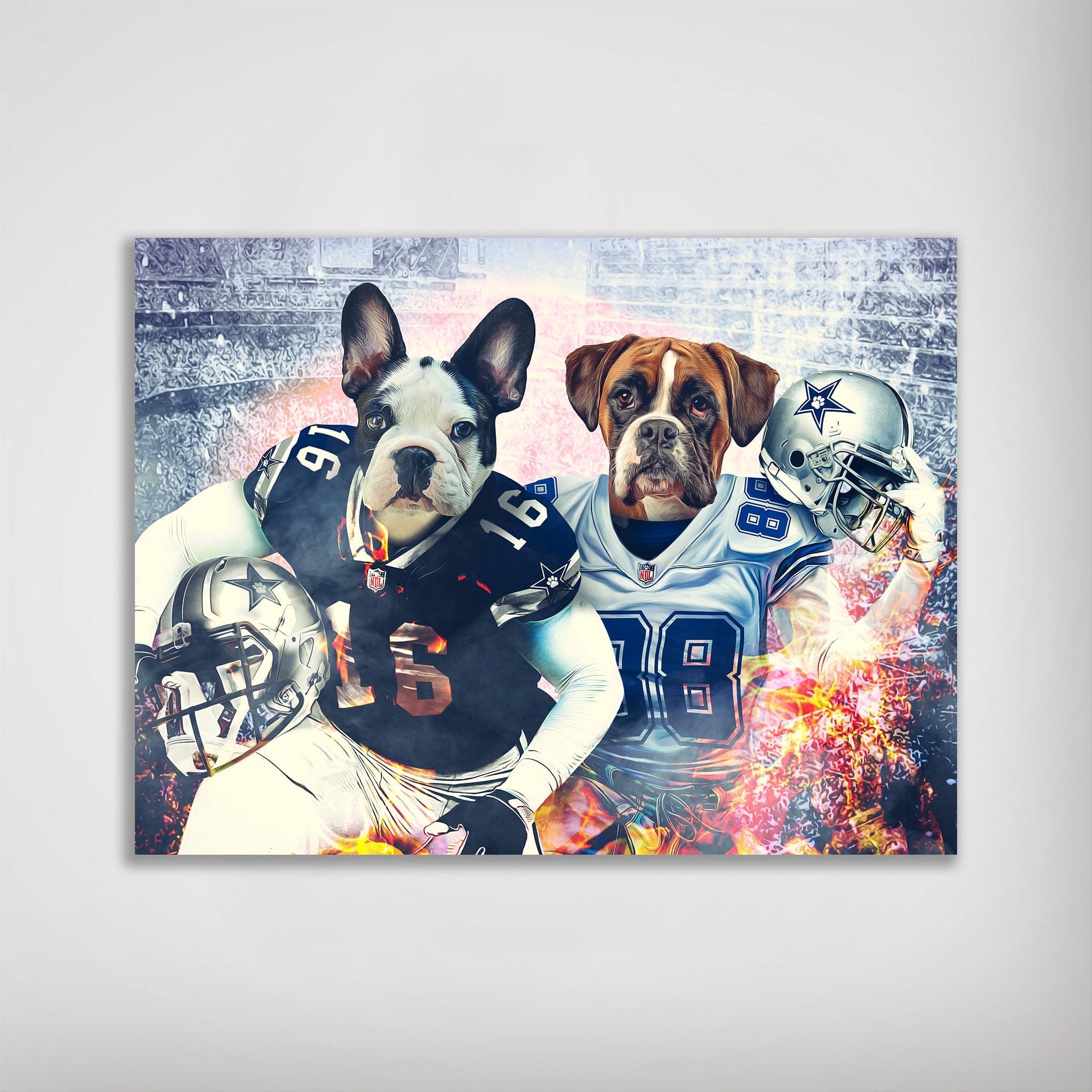 American Football Player of your favorite team male pet portrait –  PopArtYouShop