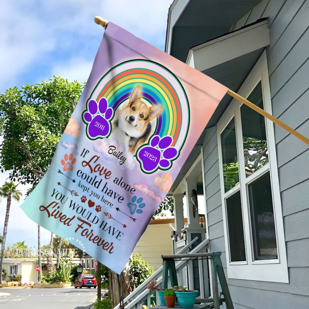 Paws Off Or Face The Dogs - Dog Personalized Custom Flag - Gift For Pet Owners, Pet Lovers
