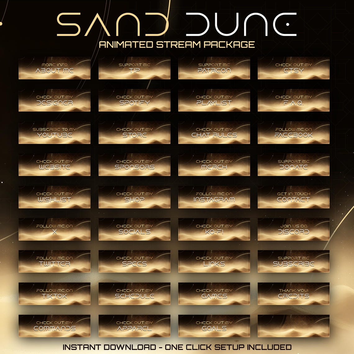 Sand Table Overlay Animated Dune Sand Overlay for Twitch Streaming Package Kick Desert ...