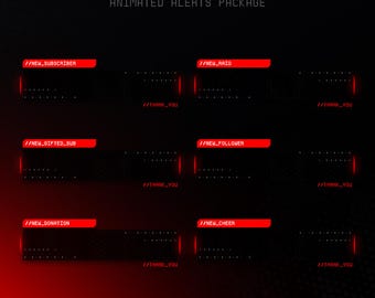 Animated Red Shooter FPS Alerts For Twitch Streaming Package Kick FPS Shooter Stream Alerts Sniper Animated Twitch Overlay Kick Alerts Pack