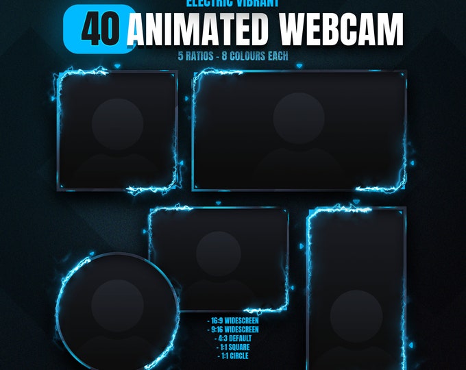 3 ANIMATED Neon Webcam Border Pack, Pink, Webcam Overlays for Twitch ...
