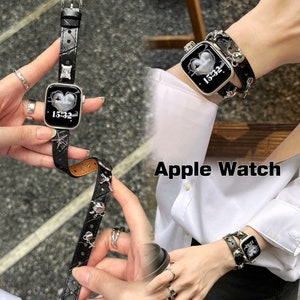Cortical Double Loop band for apple watch Series 3 4 5 6 7 8 Ultra SE,iwatch strap for women,valentines day gift for her