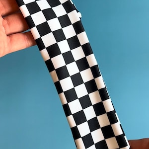 Black & White Checkered Headband | Trendy hair accessory | Comfortable fabric headband | Hair accessories | Race day | Gift for her | Cute