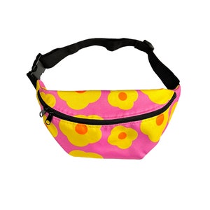 Yellow Flower Fanny Pack | Cute waist bag | Sling bag | Crossbody bag for women | Trendy sling bag | Spring | Festival | Travel bag | Floral