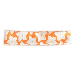 Orange & White Flower Headband | Floral hair accessory | Spring | Gift for her | Comfortable headband | Fabric headband | Fashion headband