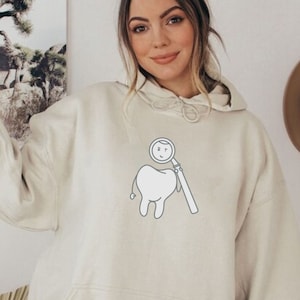 tooth hoodie tooth sweatshirt dentist hooded sweatshirt dental sweater dentist gift dental hygienist gift dental assistant sweatshirt gift