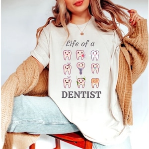 vida de una camiseta de dentista camisa de dentista ropa dental regalo de dentista camisa de procedimiento dental regalo para un dentista