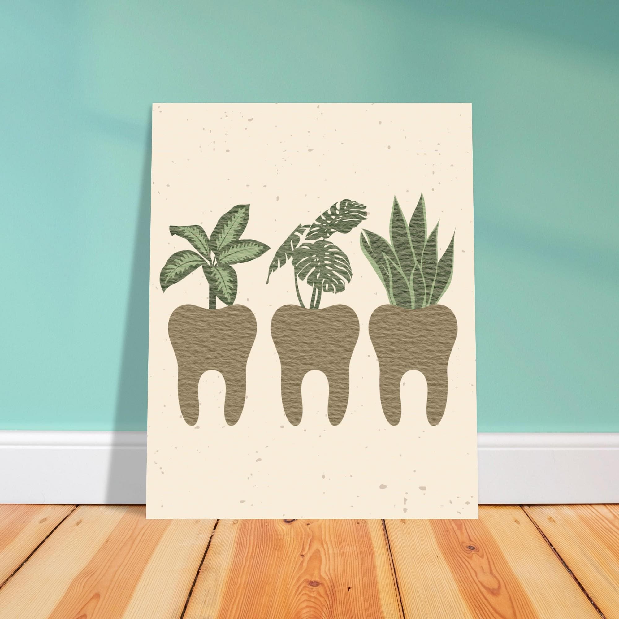 Tooth Planter Poster, Dental Garden Wall Art, Dentist Plant Poster - Etsy