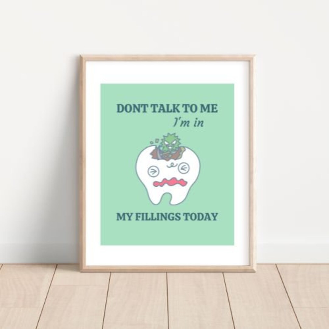 Funny Dental Office Wall Art Dental Filling Office Decor Etsy