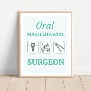 oral surgeon wall art oral maxillofacial surgeon dental wall art gift for oral surgeon OS gift oral surgeon resident gift idea