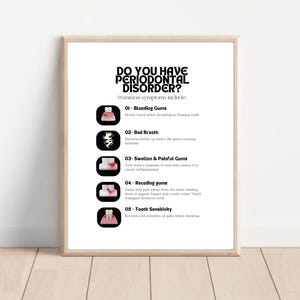 Perio Poster, Paro-Krankheitskarte, Poster für Zahnärzte und Zahnärzte, Kieferorthopädie, Zahntechniker