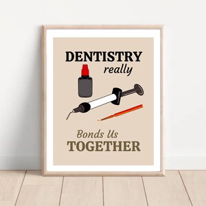 Zahnheilkunde verbindet uns miteinander Poster Zahnarztpraxis Wandkunst Zahnarztpraxis Geschenk Zahnarzt Poster Zahndekor