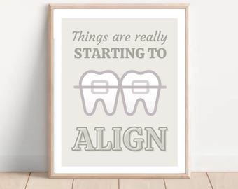 Orthodontist Office Art: Braces Poster, Dental Gift