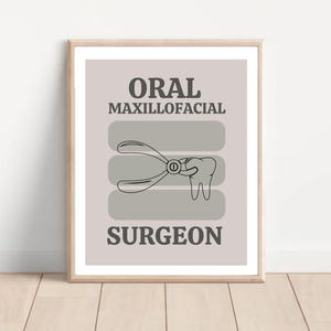 Oral maxillofacial surgeon office wall art oral surgeon decor oral surgeon gift oral surgery office art gift for an oral surgeon OMFS gift