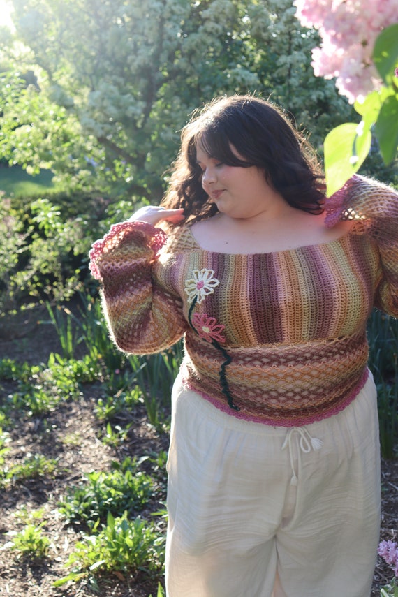 MEDI SHELL MOTIF CROCHET KNIT SKIRT