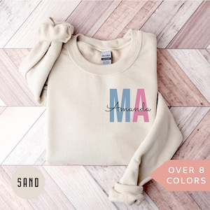 Personalized MA Nurse Sweatshirt, Custom MA Nurse Shirt, MA Nurse Gift, Nurse Appreciation Gift, Medical Assistant Crewneck,Ma Nurse Sweater