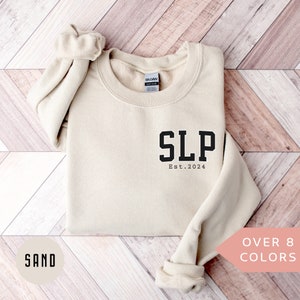Personalized SLP Nurse Sweatshirt, Custom SLP Nurse Shirt, SLP Nurse Gift, Speech Language Pathologist Crewneck, Speech Therapist Sweater