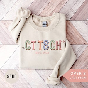 Personalized CT Tech Sweatshirt, Custom CT Technologist Shirt, CT Tech Gift, Nurse Appreciation Gift, Computed Tomography Crewneck, Cat Scan
