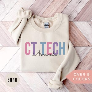 Personalized CT Tech Sweatshirt, Custom CT Technologist Shirt, CT Tech Gift, Nurse Appreciation Gift, Computed Tomography Crewneck, Cat Scan
