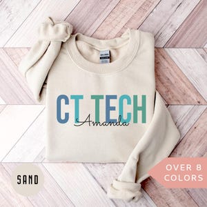 Personalized CT Tech Sweatshirt, Custom CT Technologist Shirt, CT Tech Gift, Nurse Appreciation Gift, Computed Tomography Crewneck, Cat Scan