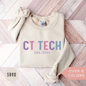 Personalized CT Tech Sweatshirt, Custom CT Technologist Shirt, CT Tech Gift, Nurse Appreciation Gift, Computed Tomography Crewneck, Cat Scan