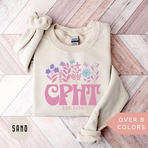 Personalized CPHT Sweatshirt, Custom CPhT Shirt, Certified Pharmacy Technician Crewneck, Nurse Appreciation Gift, Pharmacy Tech Sweater