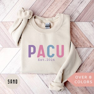 Personalized PACU Sweatshirt, Custom PACU Nurse Shirt, PACU Nurse Crewneck, Nurse Appreciation Gift, Post Anesthesia Care Unit Pink Sweater