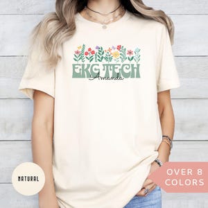 Personalized EKG Tech Tech Shirt, Custom EKG Technician T-shirt, EKG Tech Gift, Nurse Appreciation Gift,Electrocardiograph Technician Tshirt