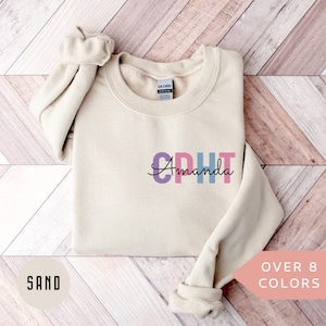 Personalized CPHT Sweatshirt, Custom CPhT Shirt, Certified Pharmacy Technician Crewneck, Nurse Appreciation Gift, Pharmacy Tech Sweater