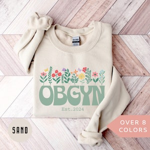 Personalized OBGYN Sweatshirt, Custom OBGYN Nurse Shirt, Obstetrics and Gynecology Nurse Crewneck, Nurse Appreciation Gift, OBGYN Pullover