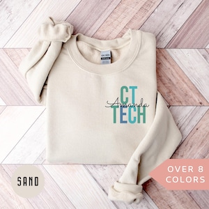 Personalized CT Tech Sweatshirt, Custom CT Technologist Shirt, CT Tech Gift, Nurse Appreciation Gift, Computed Tomography Crewneck, Cat Scan