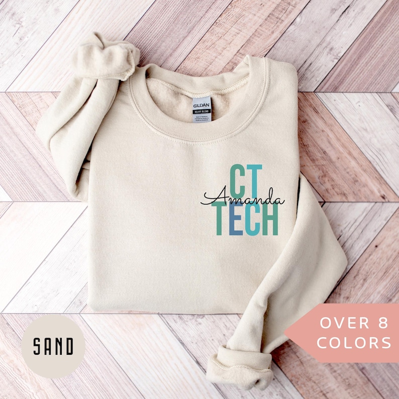 Personalized CT Tech Sweatshirt, Custom CT Technologist Shirt, CT Tech