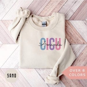 Personalized CICU Nurse Sweatshirt, Custom CICU Nurse Shirt, CICU Nurse Gift,Nurse Appreciation Sweater,Cardiac Intensive Care Unit Pullover