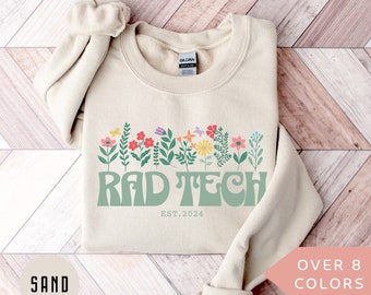 Personalized RAD Tech Sweatshirt, Custom RAD Tech Shirt, RAD Tech Gift, Nurse Appreciation Gift, Radiologic Technologist Crewneck,Radiology