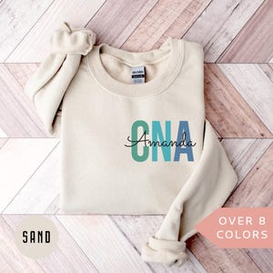 Personalized CNA Nurse Sweatshirt, Custom CNA Nurse Shirt, CNA Nurse Gift, Nurse Appreciation Gift, Certified Nursing Assistant Pullover