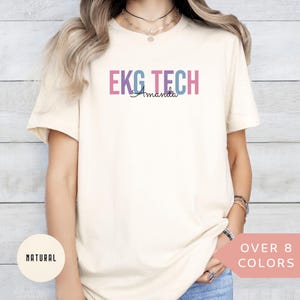Personalized EKG Tech Tech Shirt, Custom EKG Technician T-shirt, EKG Tech Gift, Nurse Appreciation Gift,Electrocardiograph Technician Tshirt