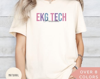 Personalized EKG Tech Tech Shirt, Custom EKG Technician T-shirt, EKG Tech Gift, Nurse Appreciation Gift,Electrocardiograph Technician Tshirt