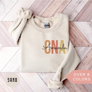 Personalized CNA Nurse Sweatshirt, Custom CNA Nurse Shirt, CNA Nurse Gift, Nurse Appreciation Gift, Certified Nursing Assistant Pullover