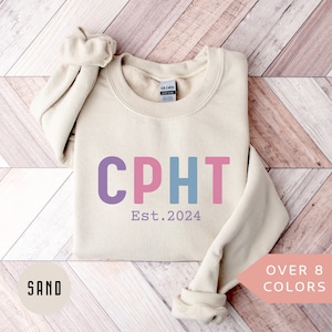 Personalized CPHT Sweatshirt, Custom CPhT Shirt, Certified Pharmacy Technician Crewneck, Nurse Appreciation Gift, Pharmacy Tech Sweater