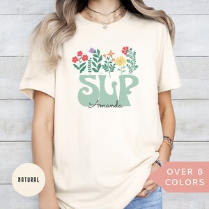 Personalized SLP Nurse Shirt, Custom SLP Nurse T-shirt, SLP Nurse Gift, Speech Language Pathologist Tshirt, Speech Therapist T shirt, Tee