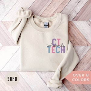 Personalized CT Tech Sweatshirt, Custom CT Technologist Shirt, CT Tech Gift, Nurse Appreciation Gift, Computed Tomography Crewneck, Cat Scan